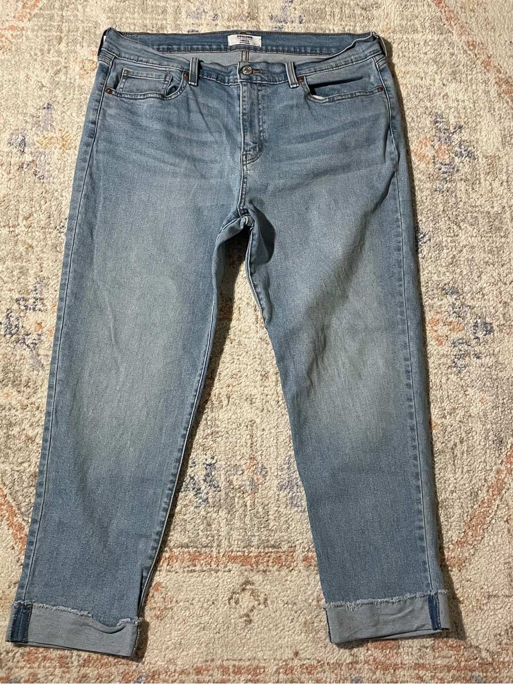 Denizen by Levi’s Light Wash Rolled Hem Boyfriend Jeans